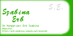 szabina erb business card